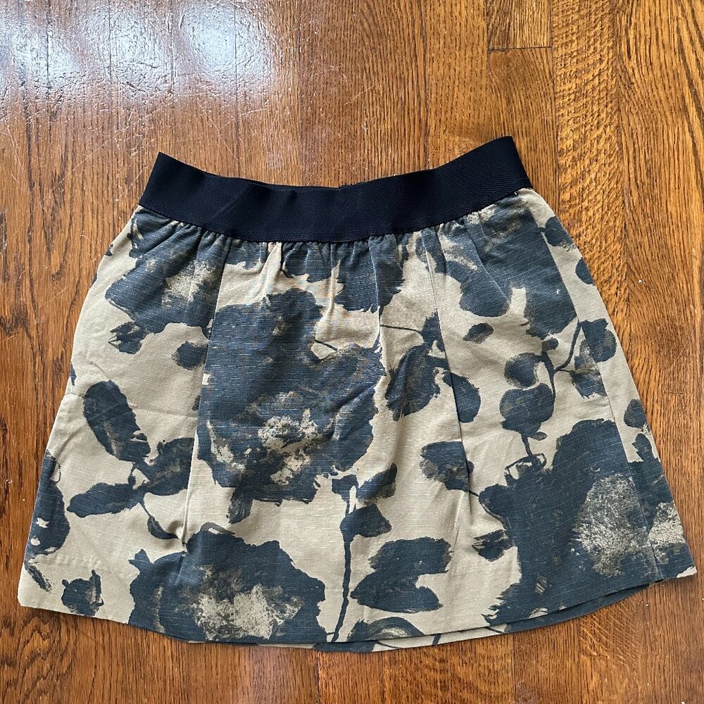 J.Crew Camo Floral Mini Skirt with Elastic Waist